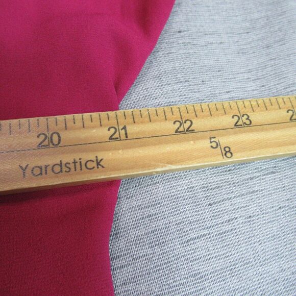 LOFT Outlet Top Womens Large Wine Round Neck Cap Sleeve Blouse Casual Career - Picture 9 of 10